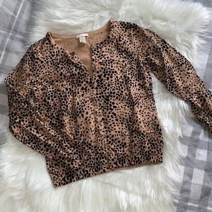 Like New Leopard Print Cardigan